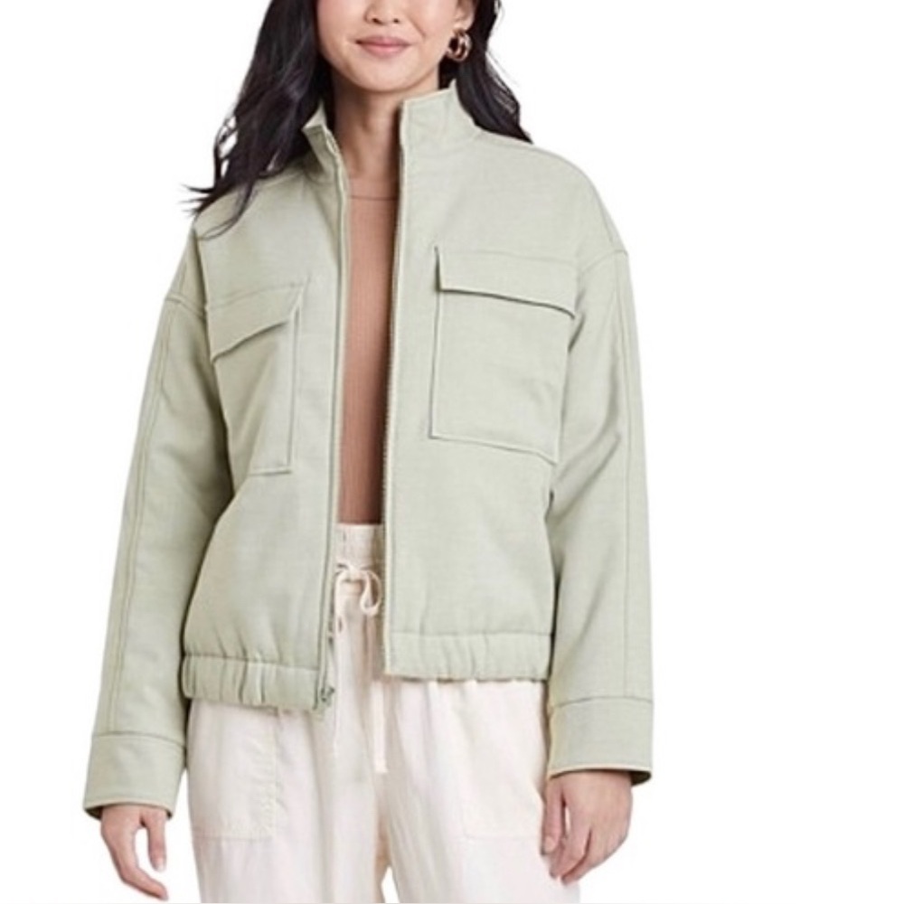 A New Day Women's Jacket Light Green Brushed Padded Jacket Size XXL New - Picture 1 of 3